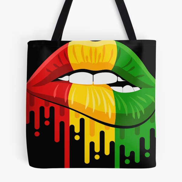 Item preview, Juneteenth Lips, Black History, African American Flag designed and sold by GoldenSunsetBloom.
