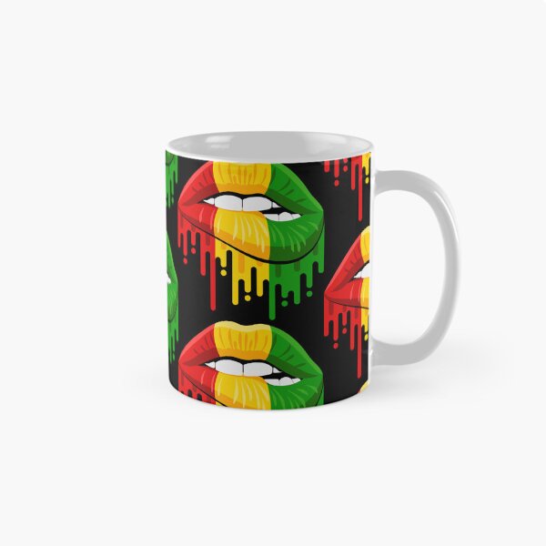 Item preview, Juneteenth Lips, Black History, African American Flag designed and sold by GoldenSunsetBloom.