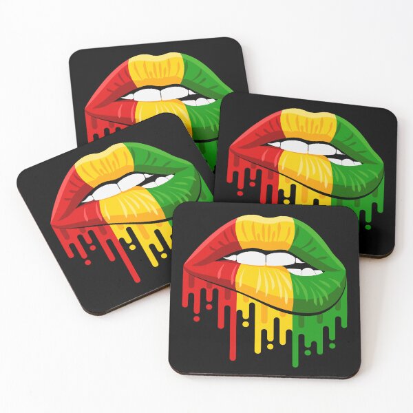 Item preview, Juneteenth Lips, Black History, African American Flag designed and sold by GoldenSunsetBloom.