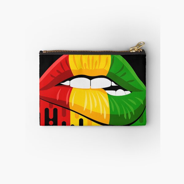 Item preview, Juneteenth Lips, Black History, African American Flag designed and sold by GoldenSunsetBloom.