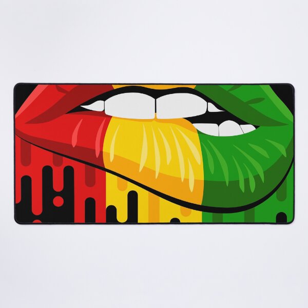 Item preview, Juneteenth Lips, Black History, African American Flag designed and sold by GoldenSunsetBloom.