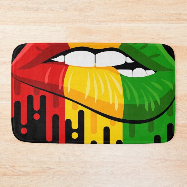 Item preview, Juneteenth Lips, Black History, African American Flag designed and sold by GoldenSunsetBloom.