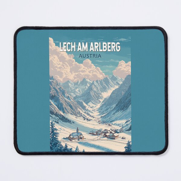 Item preview, Lech am Arlberg Austria Illustration Travel Art Vintage designed and sold by KrisSidDesigns.
