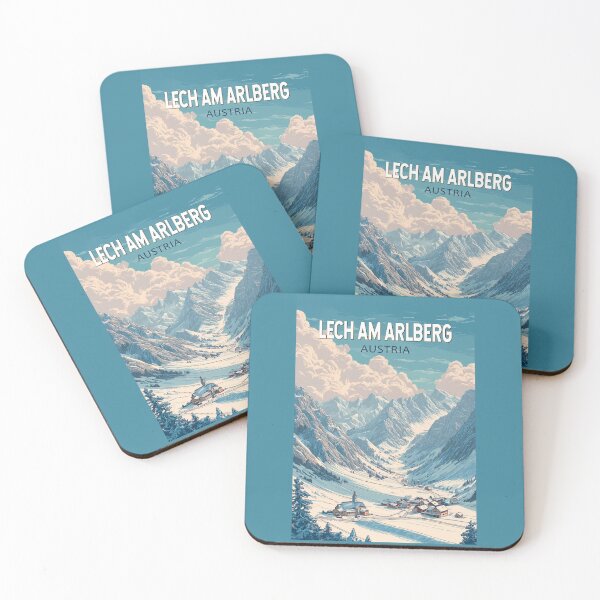Item preview, Lech am Arlberg Austria Illustration Travel Art Vintage designed and sold by KrisSidDesigns.