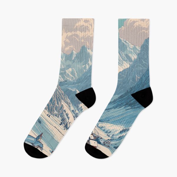 Item preview, Lech am Arlberg Austria Illustration Travel Art Vintage designed and sold by KrisSidDesigns.