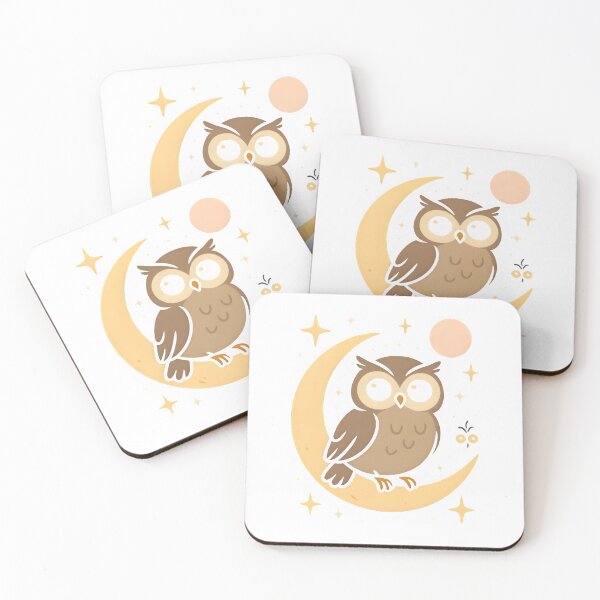 Item preview, Cosmic Owl – Starry Night Owl on Crescent Moon designed and sold by SheepyDaily.