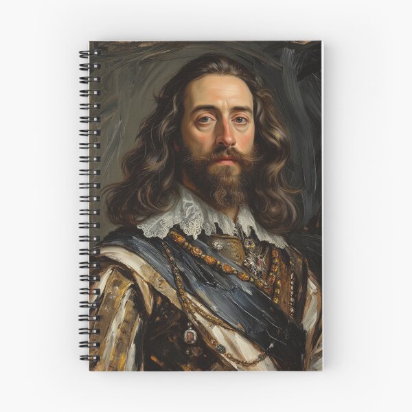 Item preview, Portrait of King Charles I of England with beard vintage painting art designed and sold by Vintage Designs +.