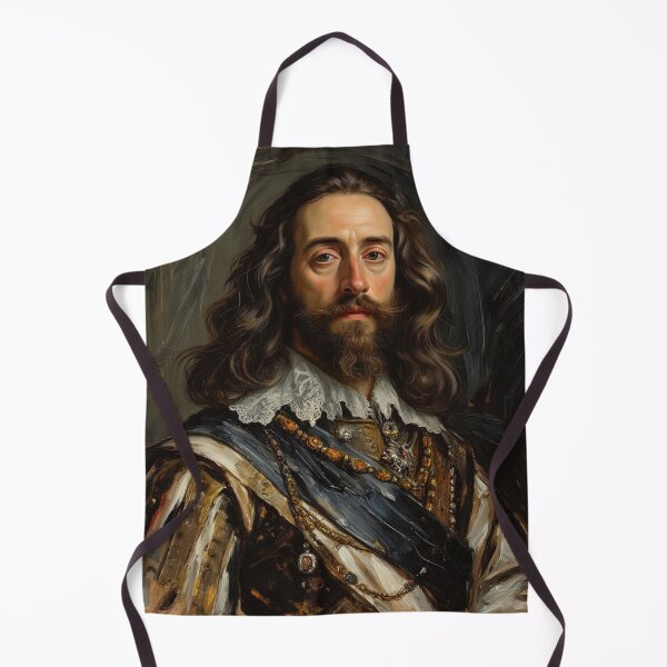 Item preview, Portrait of King Charles I of England with beard vintage painting art designed and sold by Vintage Designs +.