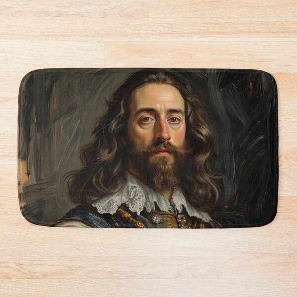 Item preview, Portrait of King Charles I of England with beard vintage painting art designed and sold by Vintage Designs +.