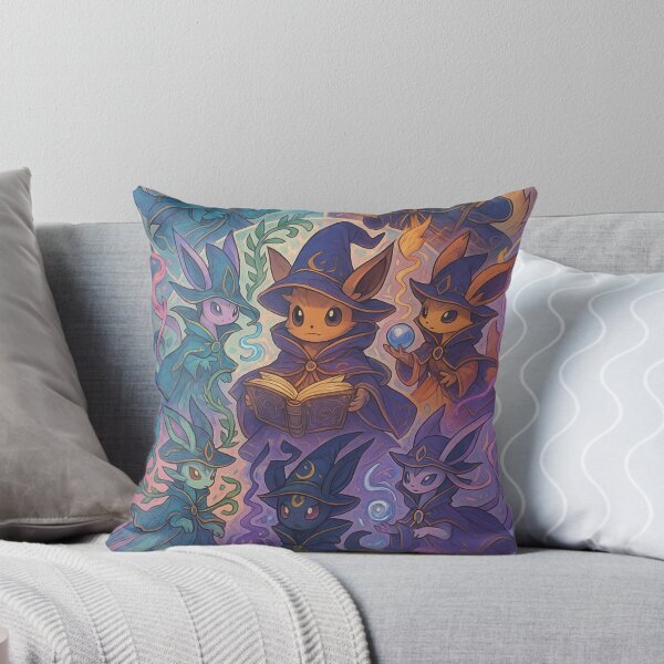 Item preview, Arcane Eeveelutions Spell-Circle – Cute Elemental Wizards Illustration designed and sold by ZartyDesigns.