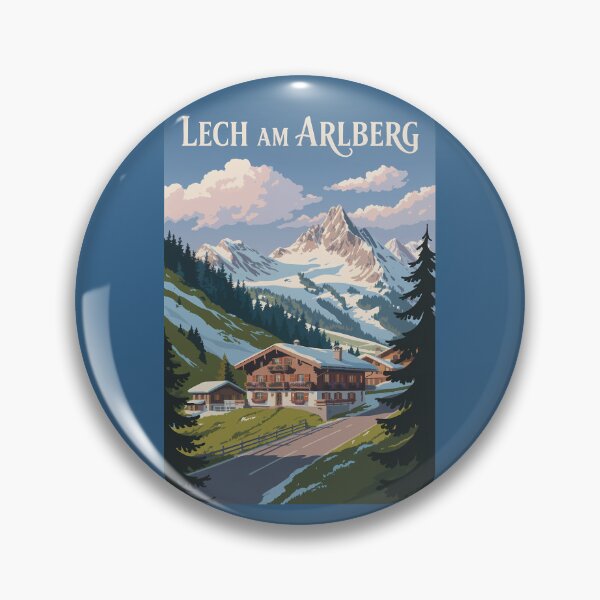 Item preview, Lech am Arlberg Austria Travel Art Vintage designed and sold by KrisSidDesigns.