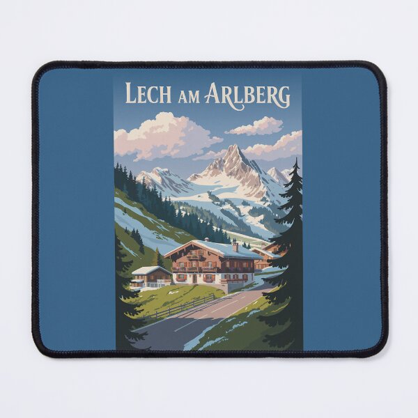 Item preview, Lech am Arlberg Austria Travel Art Vintage designed and sold by KrisSidDesigns.
