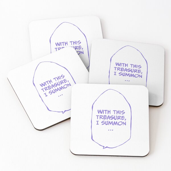 Item preview, 'With this treasure I summon' manga bubble - purple option designed and sold by Mairoth.