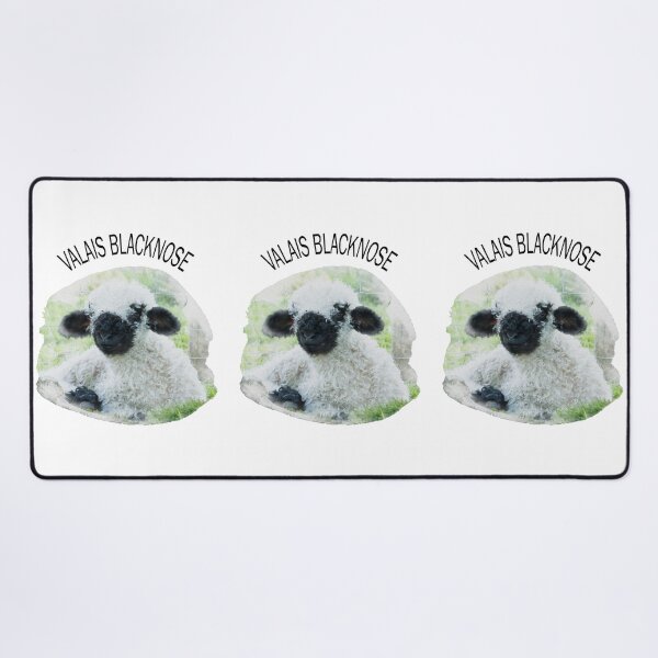 Item preview, Valais Blacknose Lamb Watercolour Photograph with text designed and sold by Jane Stanley Photography.