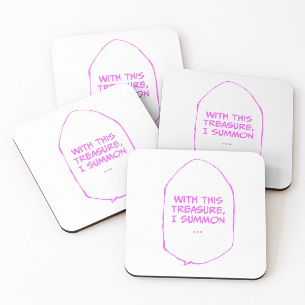 Item preview, 'With this treasure I summon' manga bubble - pink option designed and sold by Mairoth.