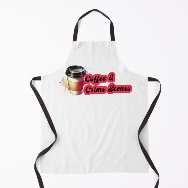 Item preview, Coffee and Crime Scenes watercolor design designed and sold by EmeraldeaArt.