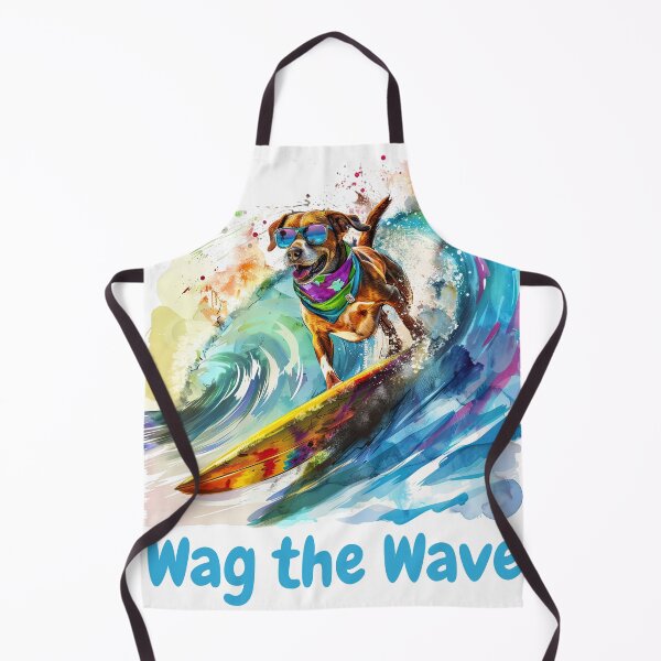 Item preview, Wag the Wave – Cute Surfing Dog Summer Vibes Design designed and sold by RedDogStudio.