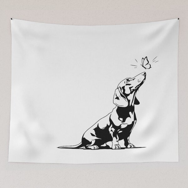 Item preview, Dachshund and Butterfly designed and sold by MargLandmeter.