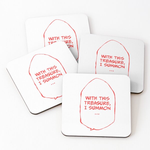 Item preview, 'With this treasure I summon' manga bubble - red option designed and sold by Mairoth.
