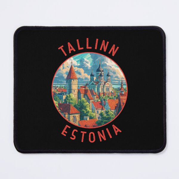 Item preview, Tallinn Estonia Retro Distressed Circle designed and sold by KrisSidDesigns.