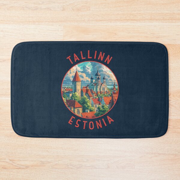 Item preview, Tallinn Estonia Retro Distressed Circle designed and sold by KrisSidDesigns.