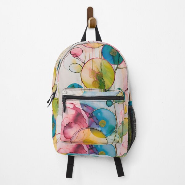 Item preview,  Colorful flower texture,  pink blue yellow pattern, leaf pattern, pink stone, abstracitive designed and sold by KolorellaS.