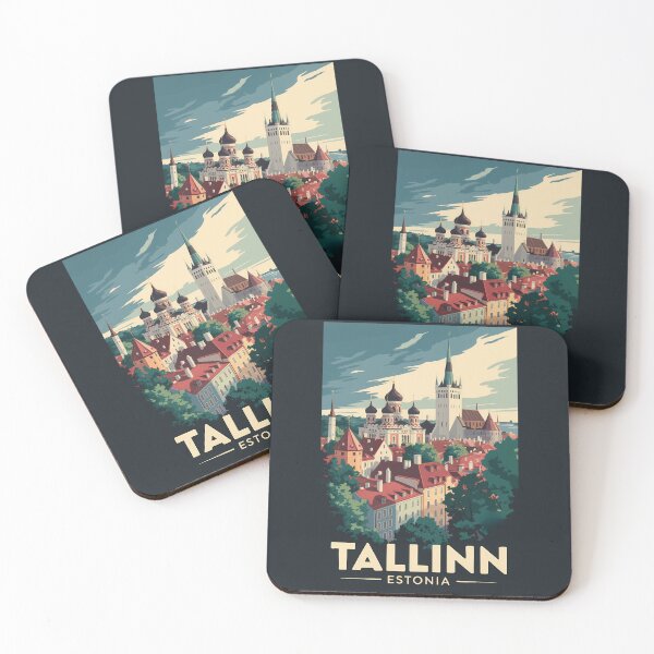 Item preview, Tallinn Estonia Travel Art Vintage designed and sold by KrisSidDesigns.