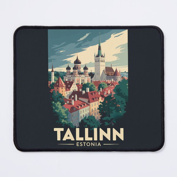 Item preview, Tallinn Estonia Travel Art Vintage designed and sold by KrisSidDesigns.