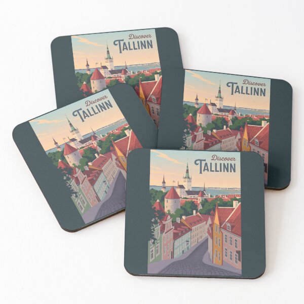 Item preview, Tallinn Estonia Illustration Travel Art Vintage designed and sold by KrisSidDesigns.
