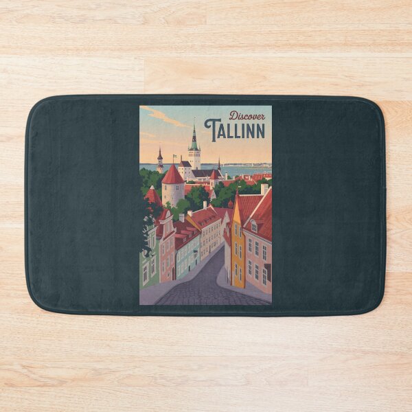 Item preview, Tallinn Estonia Illustration Travel Art Vintage designed and sold by KrisSidDesigns.