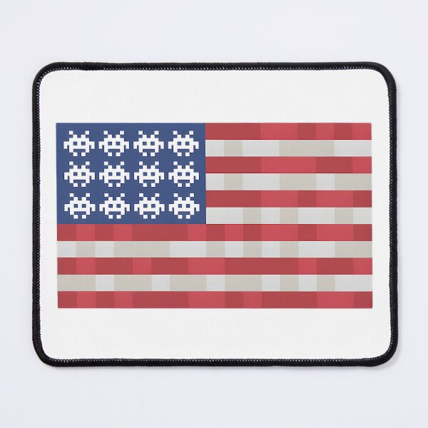 Item preview, Pixel Art Retro Alien Arcade American Flag designed and sold by DaddyOTees.