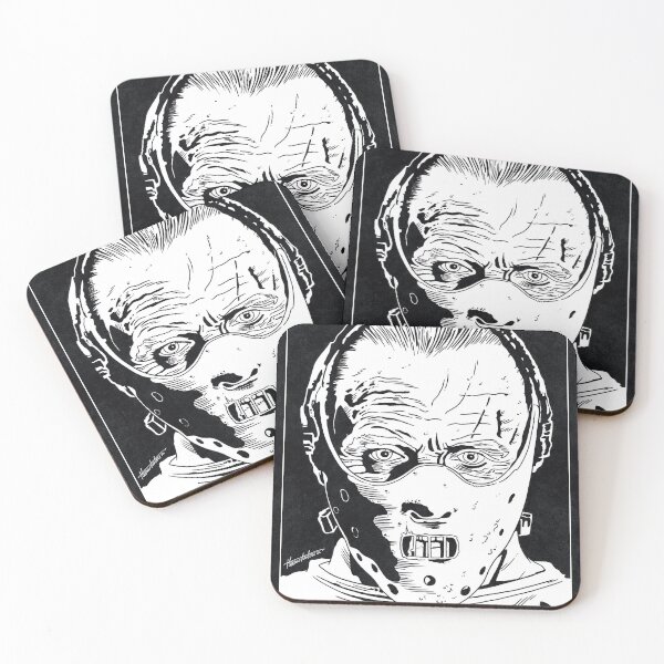 Item preview, HANNIBAL LECTER - Silence of the Lambs (Black and White) designed and sold by FamousWeirdosRB.