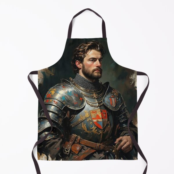 Item preview, Medieval English Soldier vintage style portrait art designed and sold by Vintage Designs +.