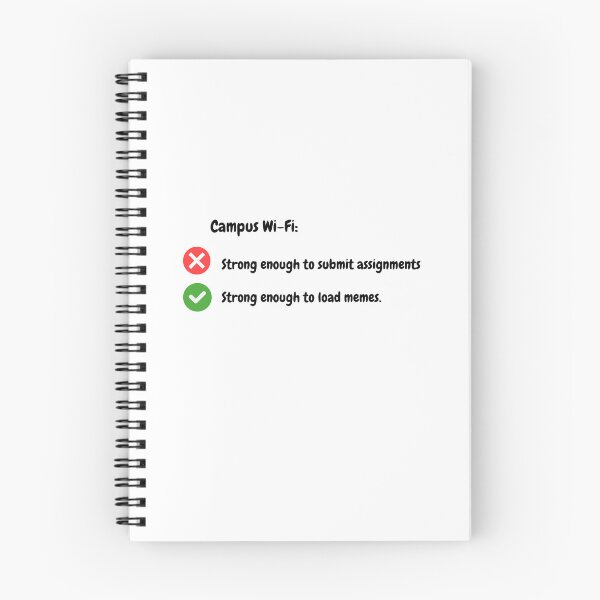 Item preview, Campus Wi-Fi: strong enough to load memes, not enough for my submission meme | Funny College Vibes designed and sold by beautyjan.