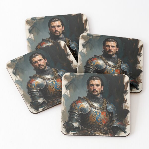 Item preview, Medieval English Soldier vintage style portrait art designed and sold by Vintage Designs +.