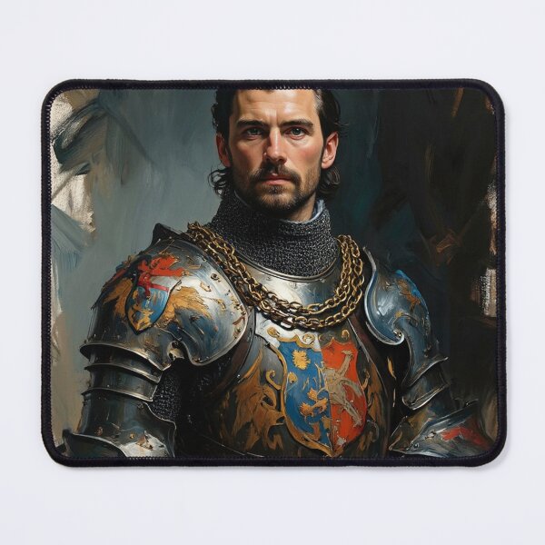 Item preview, Medieval English Soldier vintage style portrait art designed and sold by Vintage Designs +.