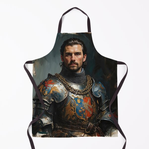 Item preview, Medieval English Soldier vintage style portrait art designed and sold by Vintage Designs +.