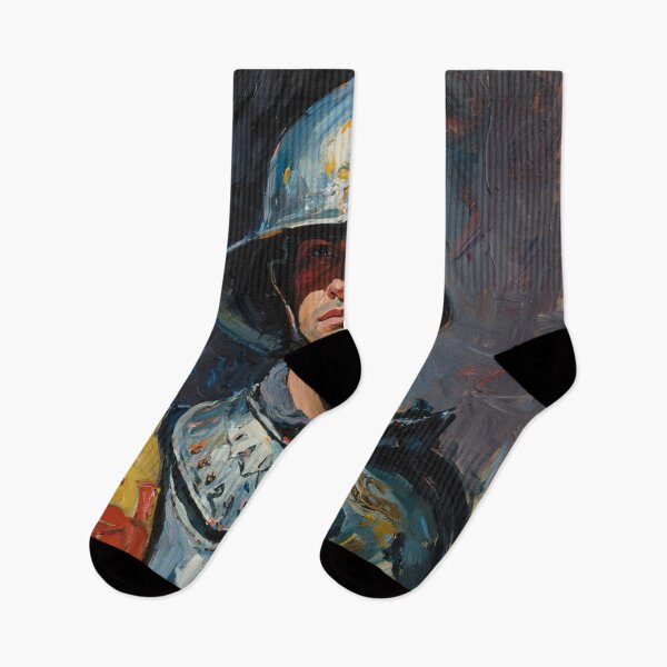 Item preview, Medieval English Soldier vintage style portrait art designed and sold by Vintage Designs +.