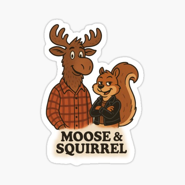 Item preview, Crowley’s Nicknames – Moose and Squirrel Fanart designed and sold by GerwantSHOP.