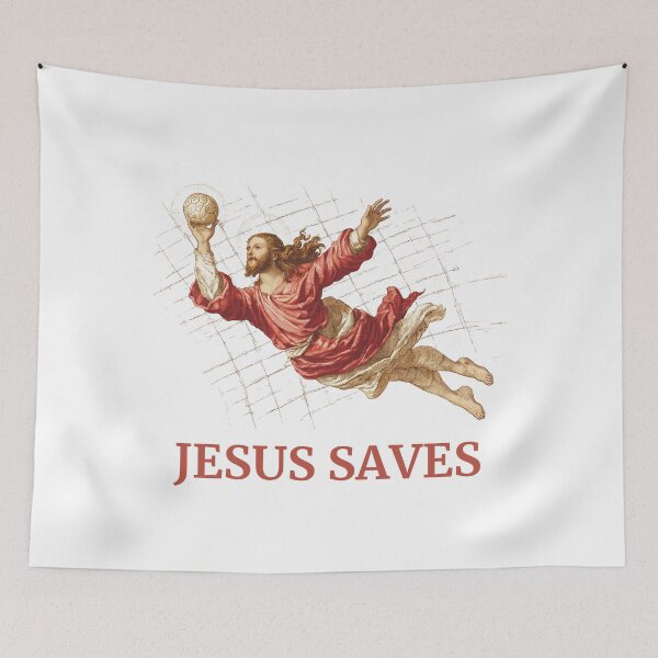 Item preview, Jesus Saves |  Comedy Design |  Funny  Football Gift |  designed and sold by Loffartdesign.