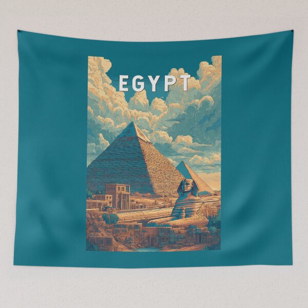 Item preview, Egypt Illustration Travel Art Vintage designed and sold by KrisSidDesigns.