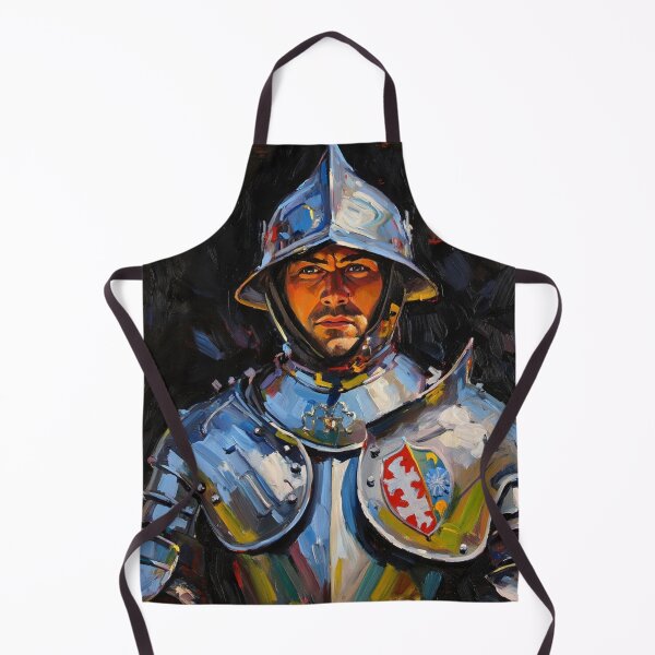 Item preview, Medieval English Soldier vintage style portrait art designed and sold by Vintage Designs +.