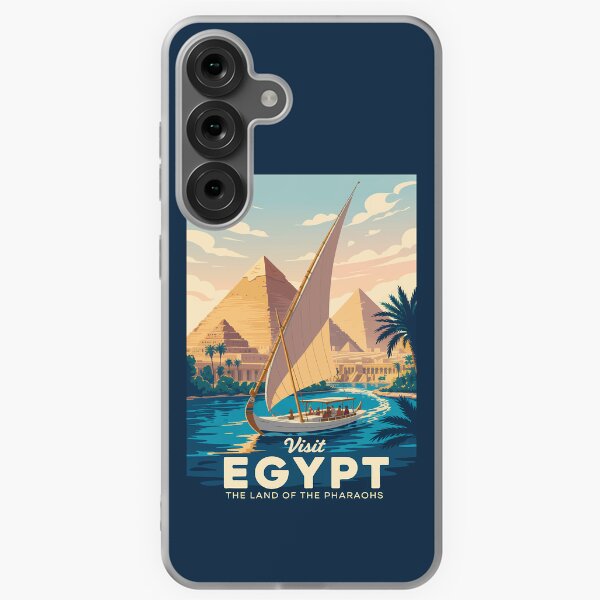 Item preview, Egypt Pyramid Illustration Travel Art Vintage designed and sold by KrisSidDesigns.