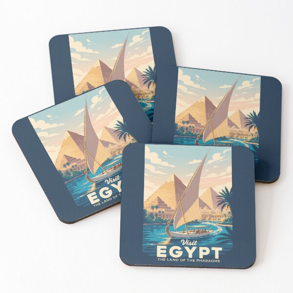 Item preview, Egypt Pyramid Illustration Travel Art Vintage designed and sold by KrisSidDesigns.
