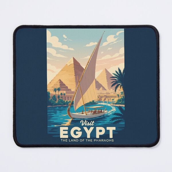 Item preview, Egypt Pyramid Illustration Travel Art Vintage designed and sold by KrisSidDesigns.