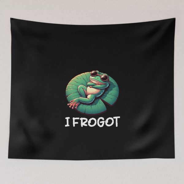 Item preview, I Frogot Frog with Sunglasses designed and sold by vaxiek.