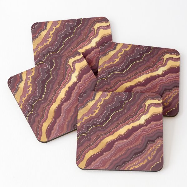 Item preview, Marble Luxury Agate Burgundy Modern Collection designed and sold by TrendyDesigne412.