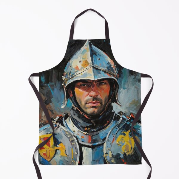 Item preview, Medieval English Soldier vintage style portrait art designed and sold by Vintage Designs +.