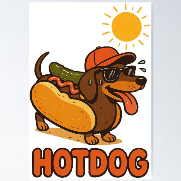 Item preview, Hot dog Summer snacks  designed and sold by ElGordeaux.