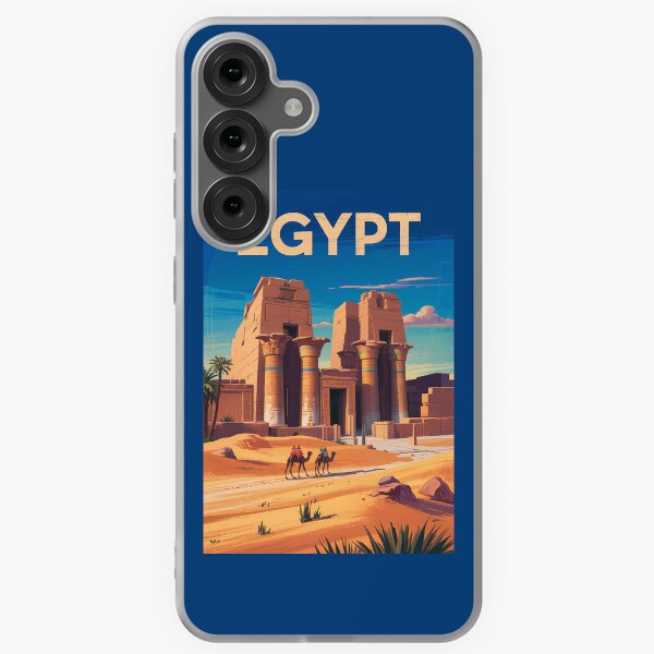 Item preview, Egypt Temple of Karnak Illustration Travel Art Vintage designed and sold by KrisSidDesigns.